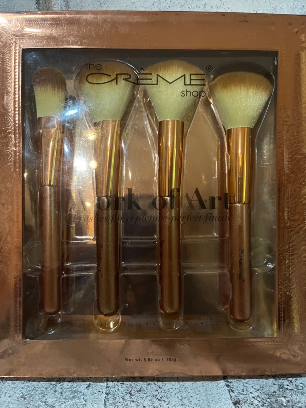 The Creme Shop Work of Art Rose Gold Makeup Brush Set - 4 Piece